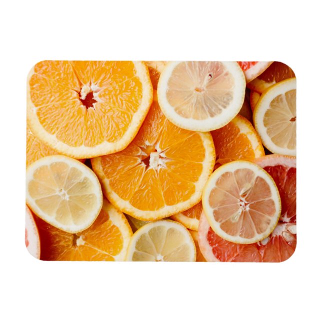 Juicy Sliced Citrus Fruits Magnet (Horizontal)