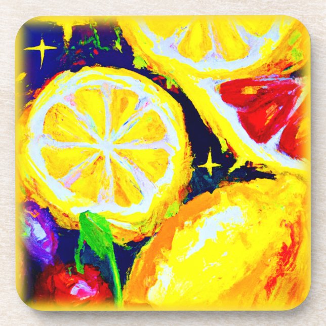 Juicy Sterne und Fruchtige Himmel. Jetzt kaufen Getränkeuntersetzer (Vorderseite)