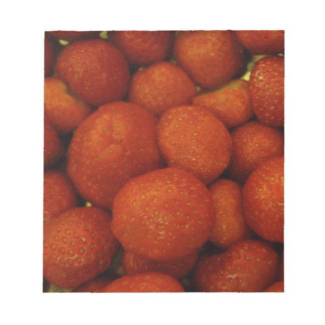 Juicy Strawberries Notepad Notizblock (Vorderseite)