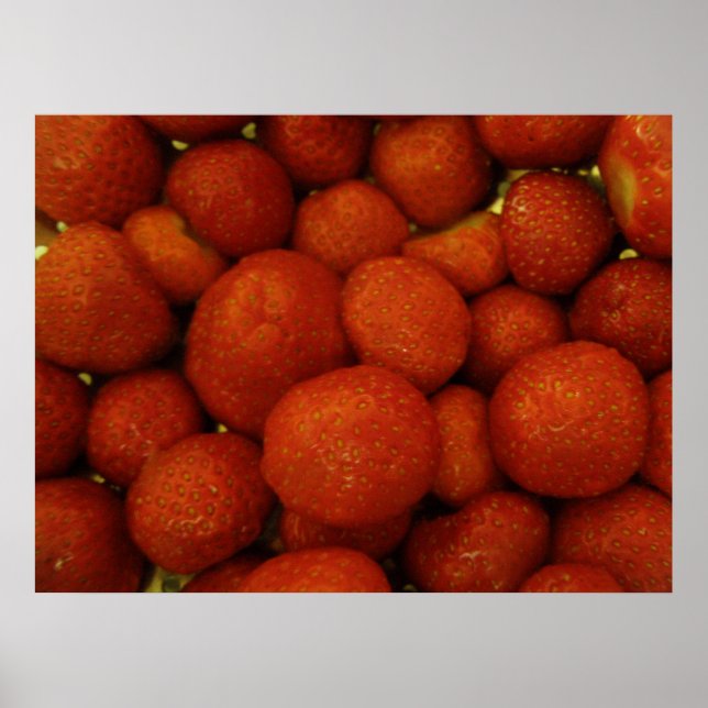 Juicy Strawberries Print Poster (Vorne)