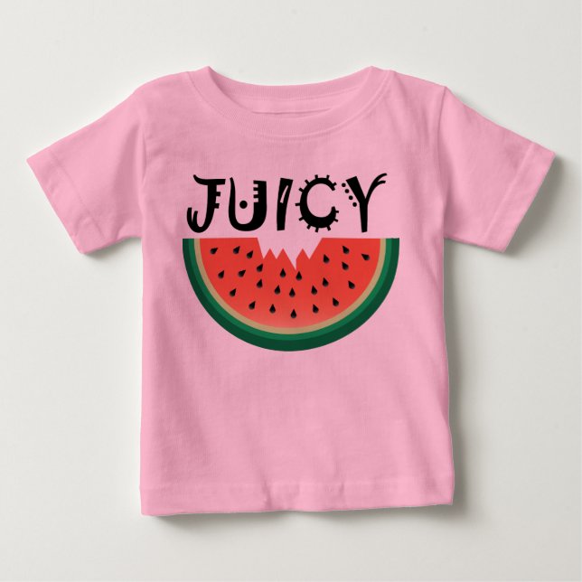 Juicy Watermelon - Baby Fine Jersey T - Shirt (Vorderseite)