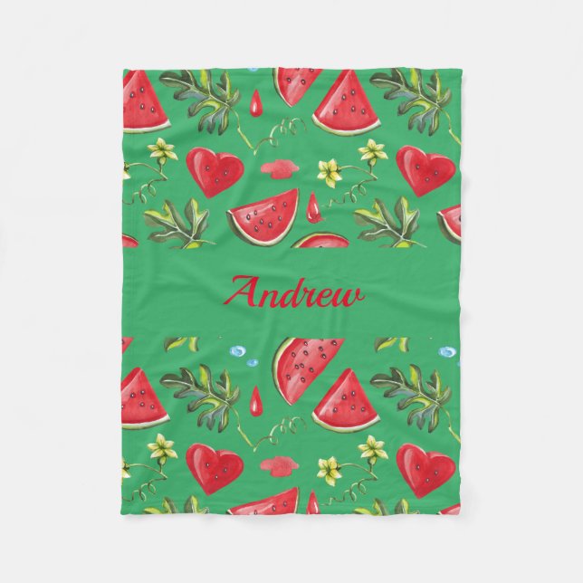 Juicy Watermelon Blanket für Säuglinge, Kinder, Er Fleecedecke (Vorderseite)