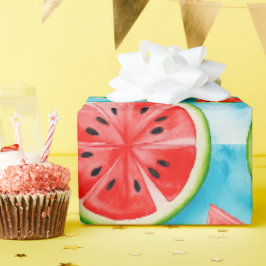 Juicy WATERMELON Muster in Aquarellmuster Geschenkpapier