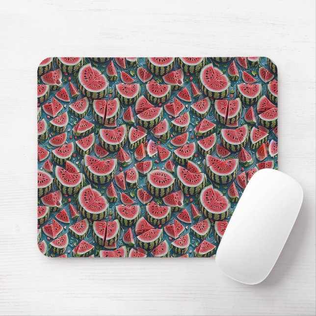Juicy Watermelon Pattern Design 1 Mousepad (Mit Mouse)