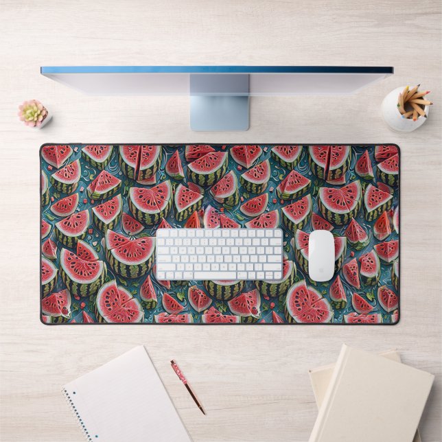 Juicy Watermelon Pattern Design 1 Schreibtischunterlage (Büro 1)