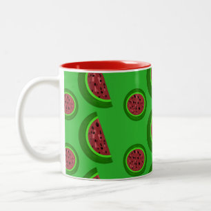 Juicy Watermelon Rind Green Summer Zweifarbige Tasse