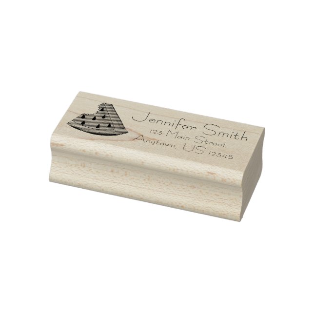 Juicy Watermelon Slice Fruit Personalisierte Adres Gummistempel (Stempel)