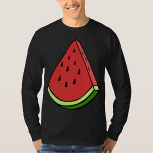 Juicy Watermelon Slice Wedge Fruit Graphic Hallowe T-Shirt