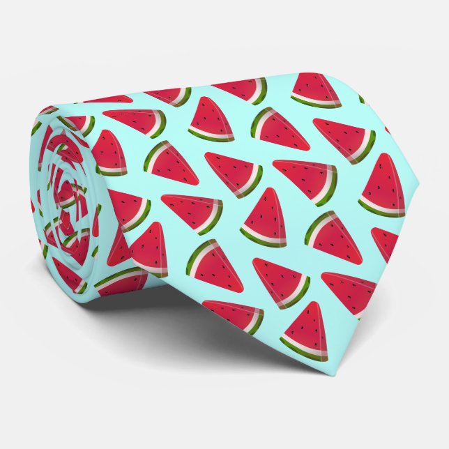 Juicy Watermelon Slice Wiederholung Muster Krawatte (Gerollt)