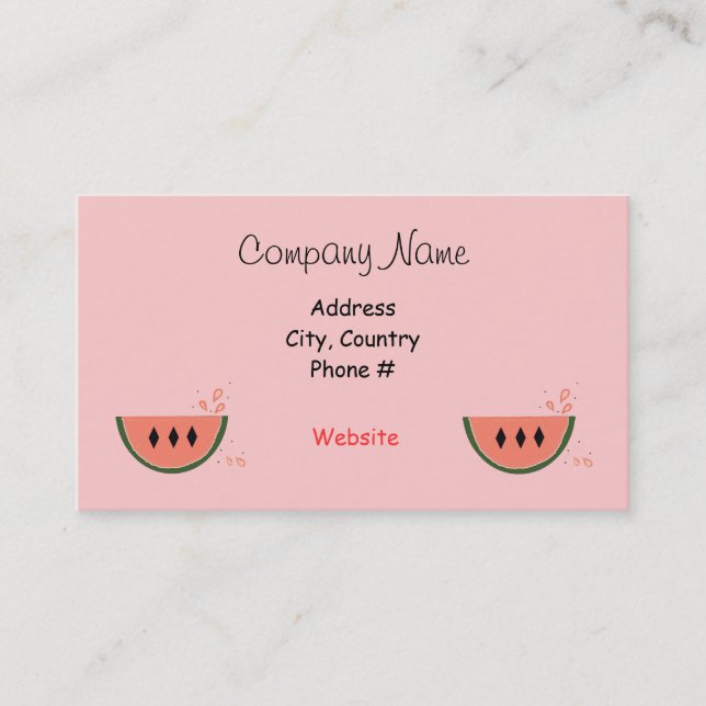 Juicy Watermelon Visitenkarte (Vorderseite)