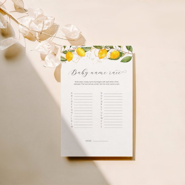 Juicy Yellow Baby Name Race Baby Showspiel (Von Creator hochgeladen)