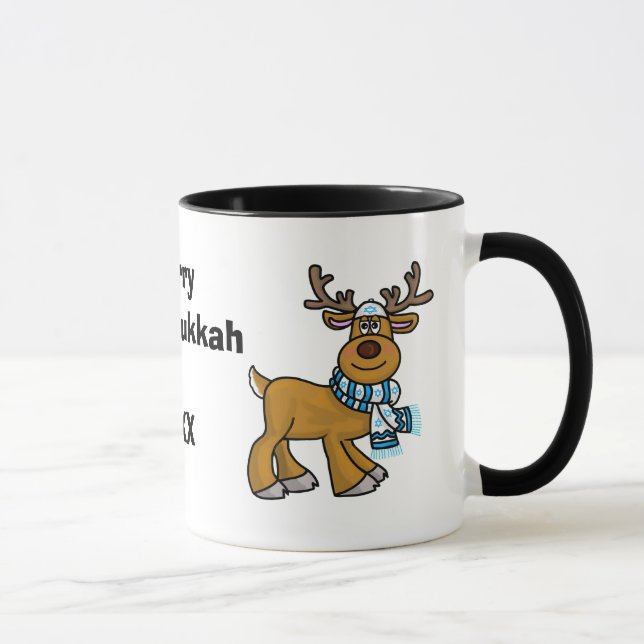 Juif et Gentil Reindeer Chrismukkah Mug (Droite)