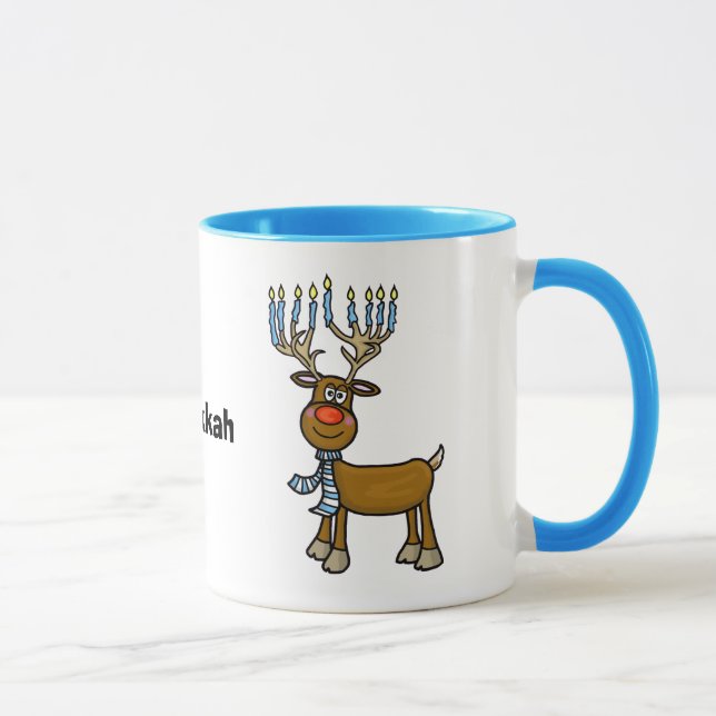 Juif Rudolph Le Rindeer Chrismukkah Mug (Droite)