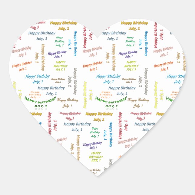 Juillet, 16 Anniversaire Sticker (Devant)