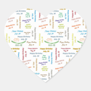 Juillet, 30 Anniversaire Sticker