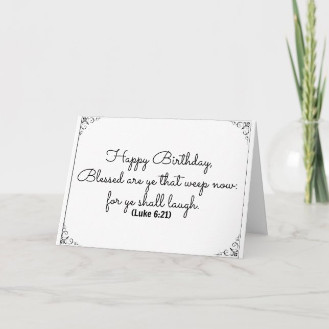 Juin 21 Bible Anniversaire carte avec verset Luke (Devant)