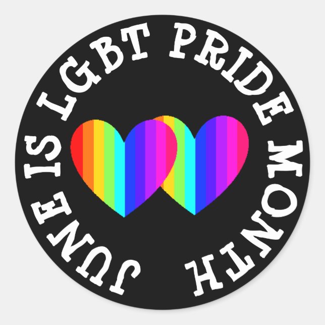 Juin est un Stickers du mois de la fierté LGBT (Devant)