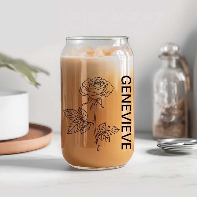 Juin Fleur de naissance Rose avec nom personnalisé (Créateur téléchargé)