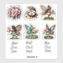 Juin Mois de naissance Ensemble de stickers Fleur 