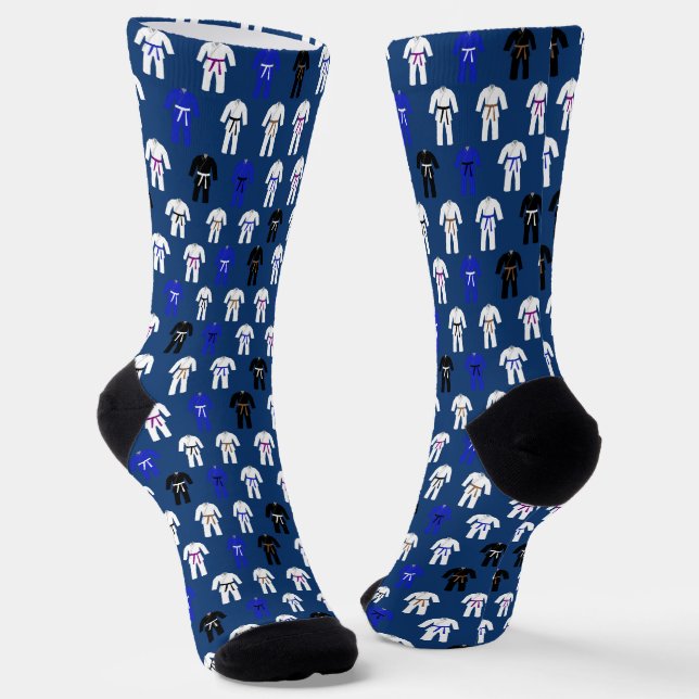 Jujitsu Jiu Jitsu Gi Pattern Martial Arts Socken (Gewinkelt)