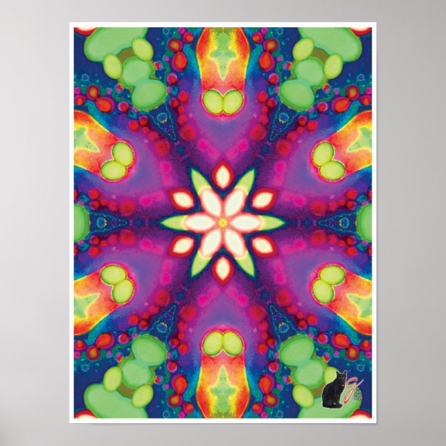 Juju Kinetic Collage Kaleidoscope Poster (Vorne)