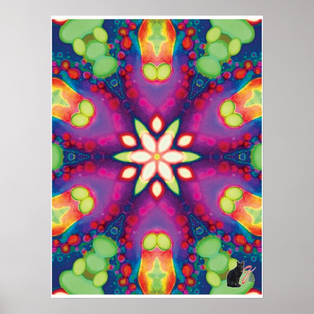 Juju Kinetic Collage Kaleidoscope Poster (Vorne)