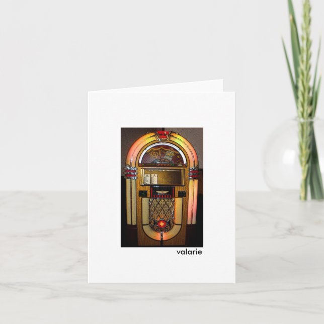 Juke Box Note Karte (Vorderseite)