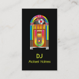 Jukebox DJ Music Black Visitenkarte
