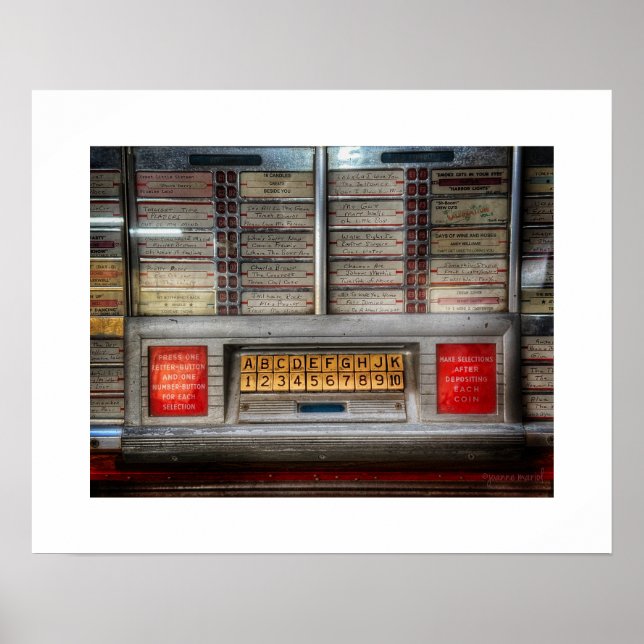 Jukebox Poster Druck (Vorne)