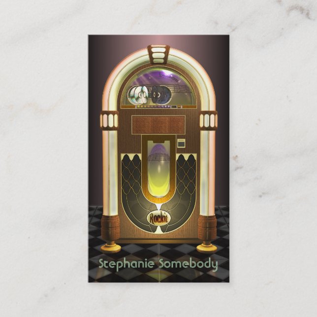 Jukebox-Visitenkarte Visitenkarte (Vorderseite)