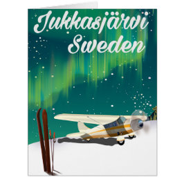 Jukkasjärvi Schweden Urlaubsposter Nordlichter