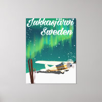 Jukkasjärvi Schweden Urlaubsposter Nordlichter