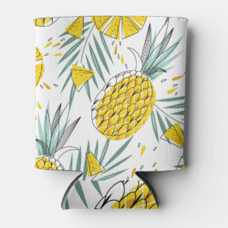Juky Ananas: Vintages, helles Muster. Dosenkühler