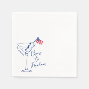 Jul. Martini Glass zum 4. Serviette