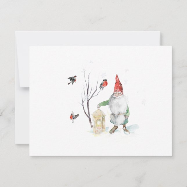 Jul Svensk Gnomes Einladung (Rückseite)