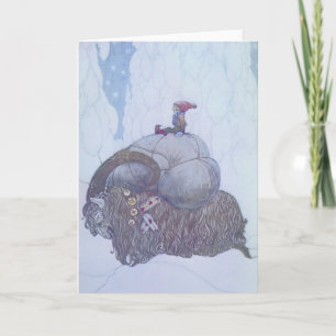 Julbocken der Weihnachtsziegen-Skandinavier Feiertagskarte
