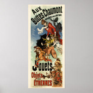 JULES CHERET Aux Buttes Chaumont Jouets Französisc Poster