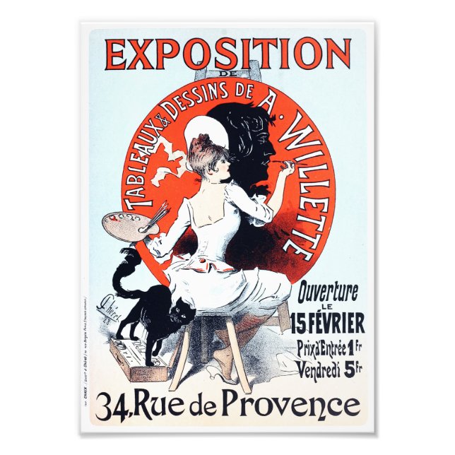 Jules Cheret Exposition Art Nouveau Print Fotodruck (Vorne)