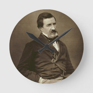 Jules Francois Felix Husson, "Champfleury" (1821-8 Runde Wanduhr