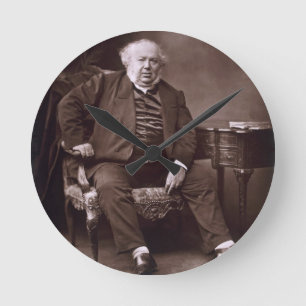 Jules Janin (1804-74), von 'Galerie Contemporaine Runde Wanduhr