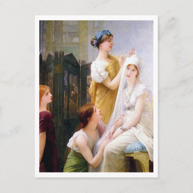 Jules Joseph LeFebvre, La Fiancée Postkarte (Vorderseite)