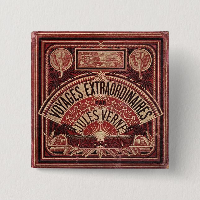 Jules Vernes "REISEN EXTRAORDINAIRES " Button (Vorderseite)