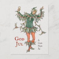 Julhälsning Walter Crane Holly (Järneksmannen)