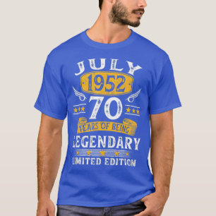 Juli 1952 Limited Edition 70. Geburtstag 70 Jahre T-Shirt