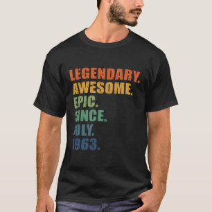 Juli 1963 60 Jubiläum 60. T-Shirt