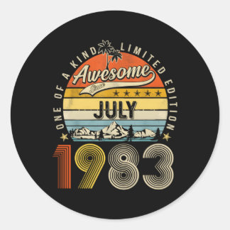 Juli 1983 40. 40 runder aufkleber