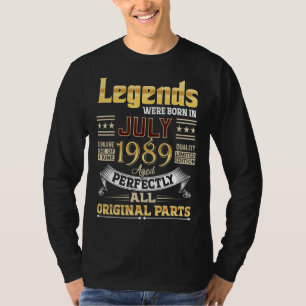 Juli 1989 33 Jahre alt 33 Geburtstag Legenden ware T-Shirt