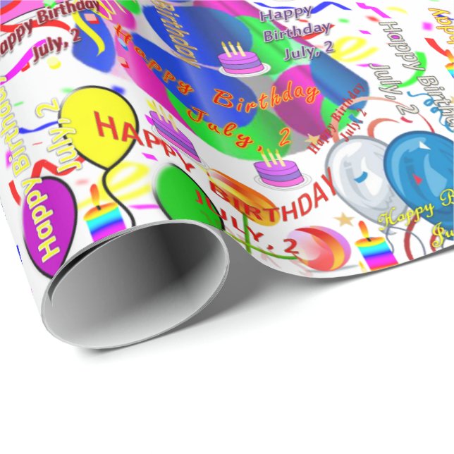 Juli, 2. Geburtstag, Geschenkpapier (Rolleneckpunkt)