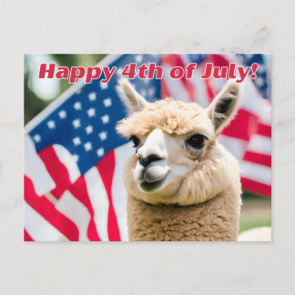 Juli Alpaca Feiertagspostkarte
