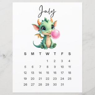 Juli-Baby-Drache-Kunstprint Whimsical Fantasy